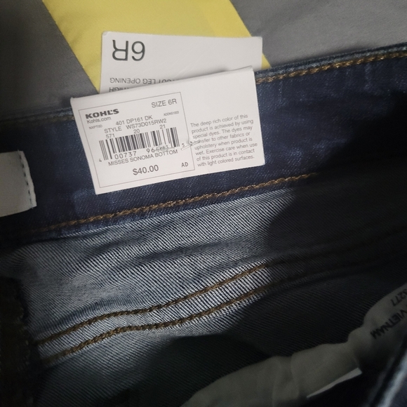 Sonoma Bootcut Jeans Size 6 - NEW - Picture 8 of 9